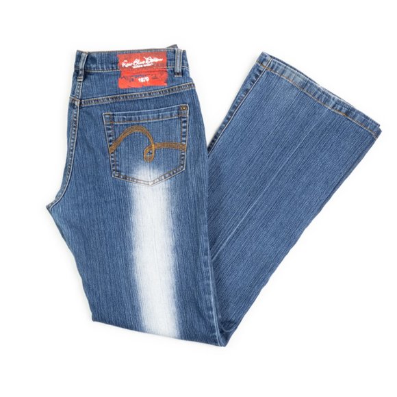 RAW BLUE boot cut jeans w/acid wash detail size 13 - Picture 7 of 8